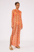Carica l'immagine nel visualizzatore di Gallery, Model Front: Blueman Vestito Da Spiaggia Laranja Long Dress Tricot