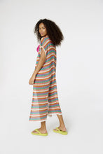 Carica l'immagine nel visualizzatore di Gallery, Model Back: Blueman Caftano / Copricostume Blusa Kimono Listras