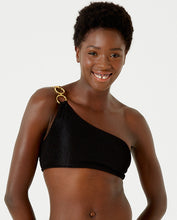 Carica l'immagine nel visualizzatore di Gallery, Gallery: Blueman Reggiseno Top Textura Wavy Shine Preto