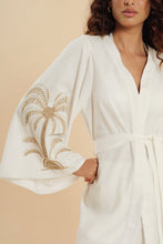 Carica l'immagine nel visualizzatore di Gallery, Image 02: Blueman Caftano / Copricostume Offwhite Kimono Tropical
