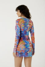Carica l'immagine nel visualizzatore di Gallery, Model Back: Blueman Mini Dress Vestido Tule Manga Longa Escama
