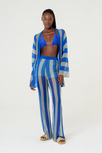 Model Front: Blueman Pantaloni Da Spiaggia Calca Tricot Listras