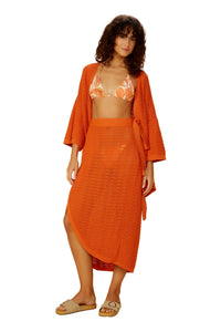 Image 03: Blueman Gonna Da Spiaggia Laranja-Tricot Saia
