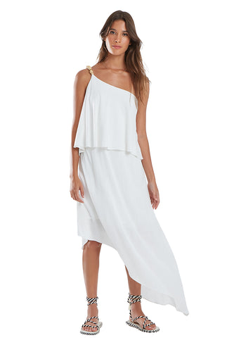 Model Front: Blueman Vestito Da Spiaggia Lilith Madeira Off White