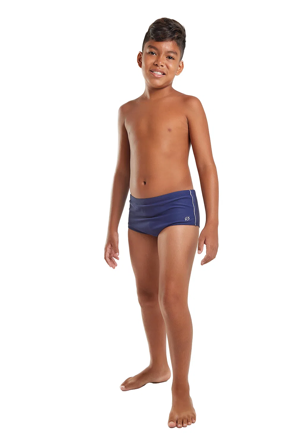 Model Front: Blueman Costume Ragazzo Sunga Army Fit Frisos Marinho