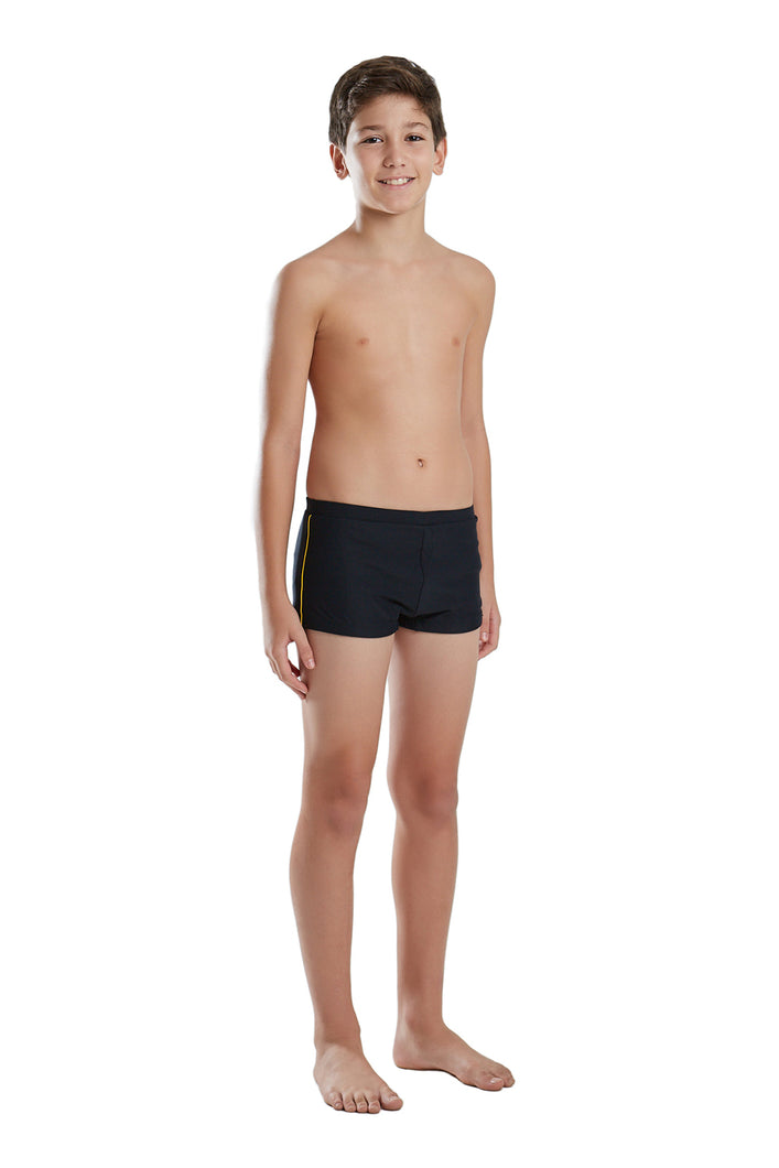 Model Front: Blueman Costume Ragazzo Sunga Berlim Fit Preto