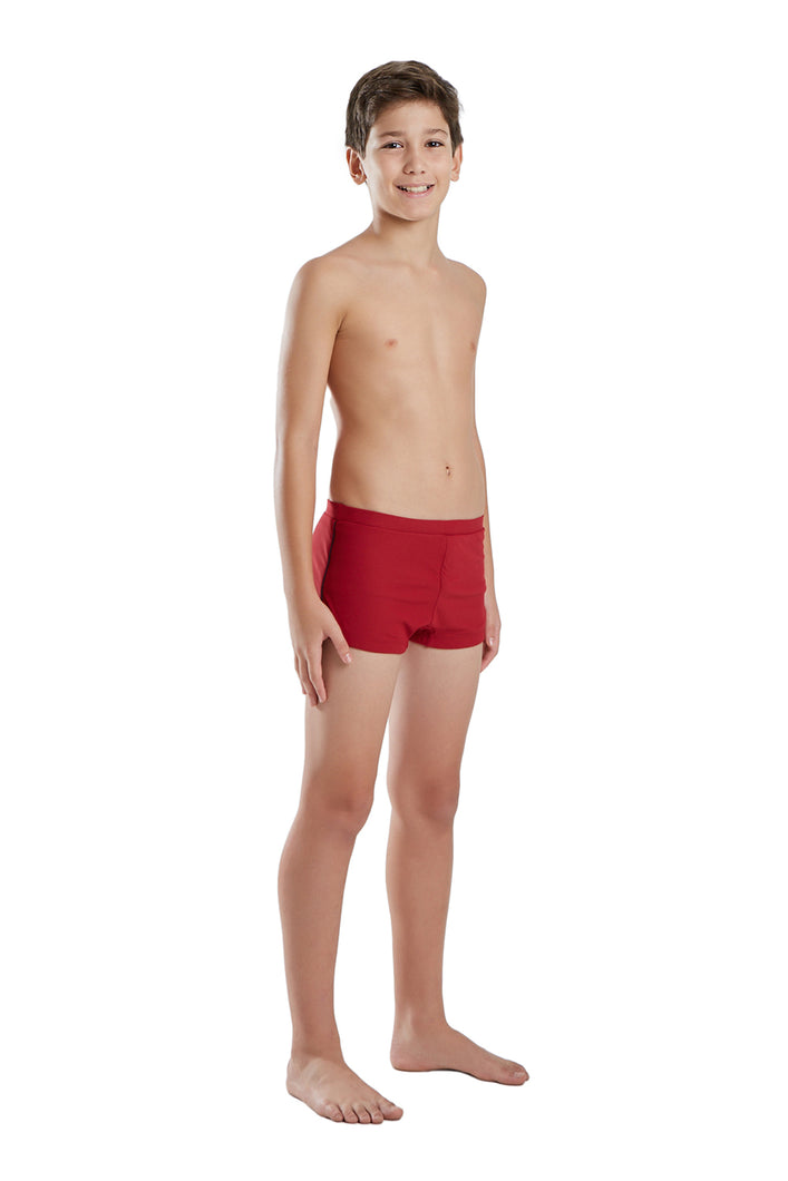 Model Front: Blueman Costume Ragazzo Sunga Berlim Fit Vermelho