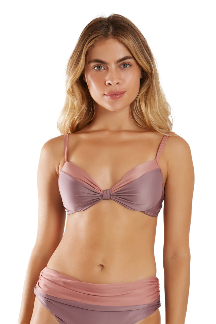 Gallery: Blueman Reggiseno Top Bardot Bicolor Roxo