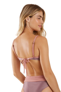 Product Back: Blueman Reggiseno Top Bardot Bicolor Roxo