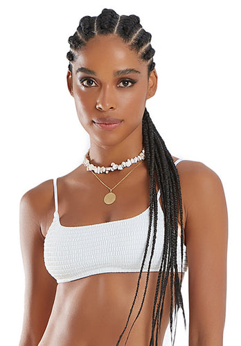 Gallery: Blueman Reggiseno Top Bela Textura Softcell-Off White