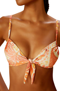 Image 06: Blueman Reggiseno Top Florest-Salmao Bardot