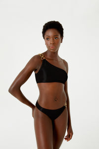 Image 03: Blueman Reggiseno Top Textura Wavy Shine Preto