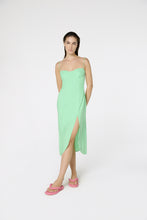 Carica l&#39;immagine nel visualizzatore di Gallery, Model Front: Blueman Midi Dress Vestido Fenda Liso Color
