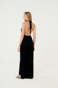 Model Back: Blueman Vestito Da Spiaggia Vestido Saida Duo Liso Preto Mistica