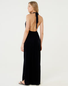 Image 04: Blueman Vestito Da Spiaggia Vestido Saida Duo Liso Preto Mistica