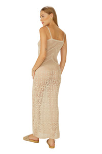Model Back: Blueman Vestito Da Spiaggia Vestido Tricot Branco