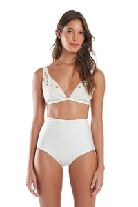 Bottom Bordado Rechilieu Off White