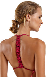 Top Max Macrame Liso Rosa